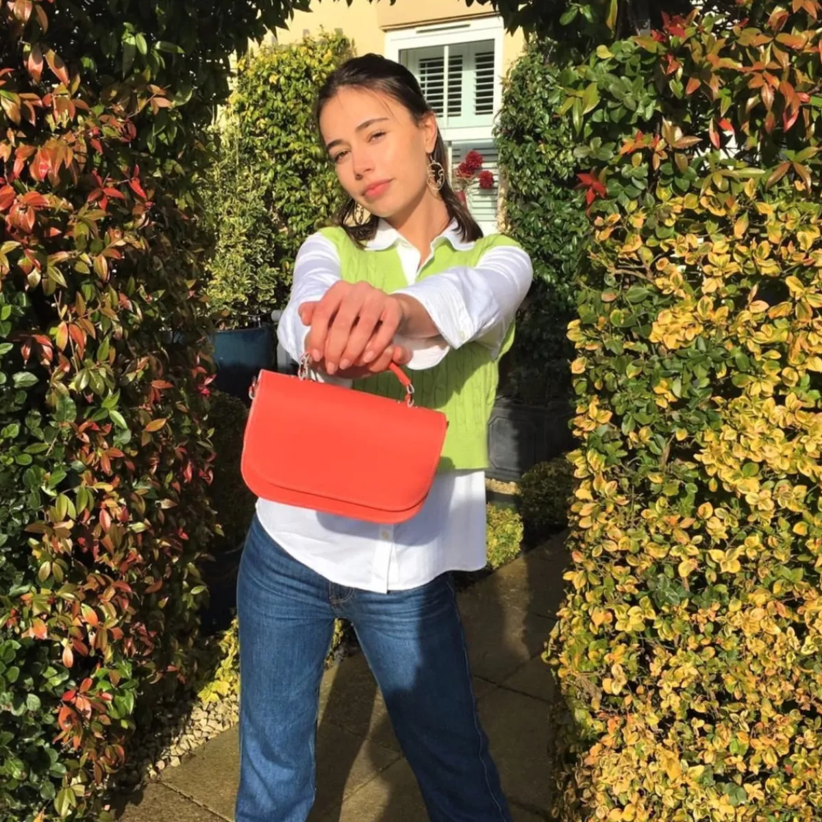 Zatchels Aura Handmade Leather Bag - Orange><noscript><img width=