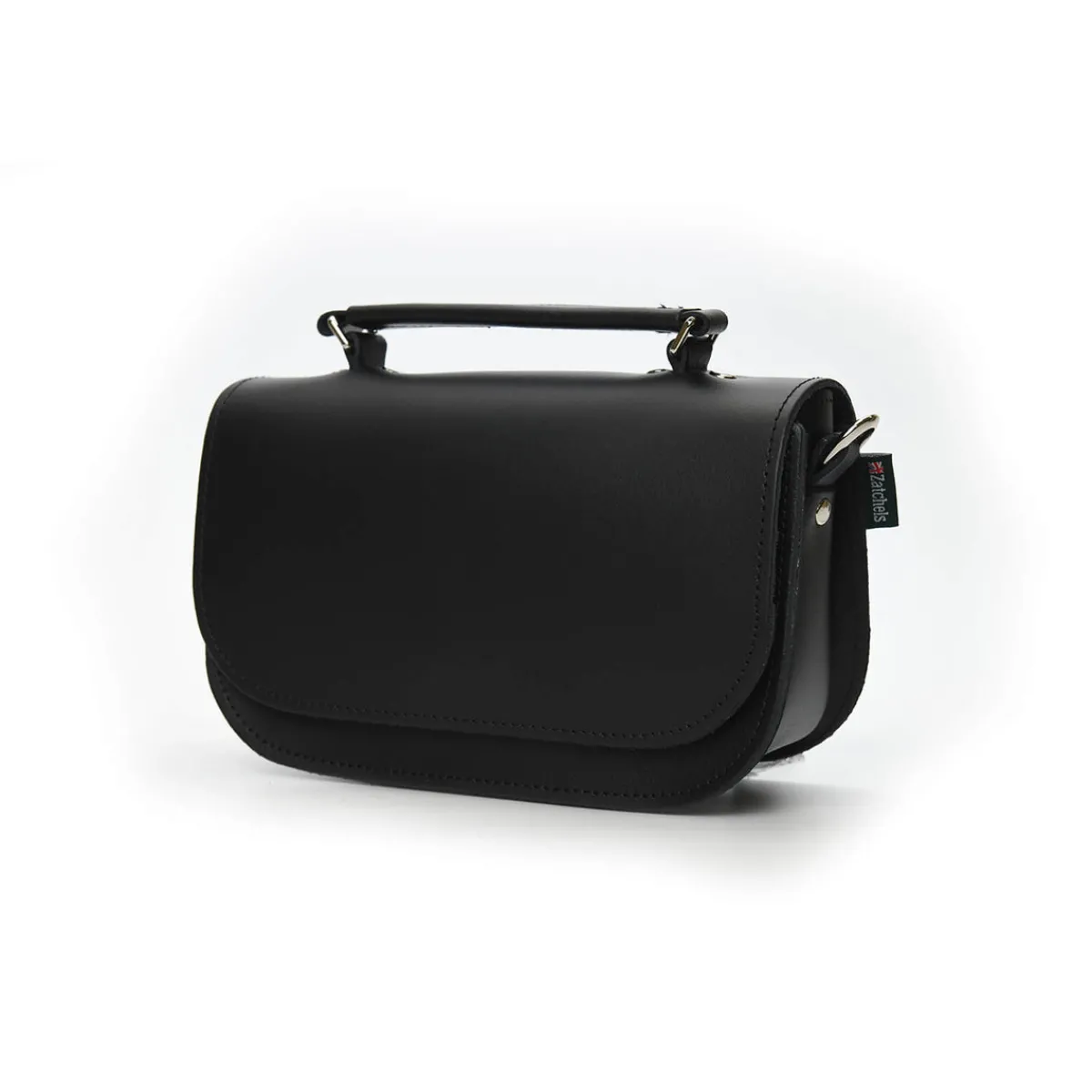 Zatchels Aura Handmade Leather Bag - Black>Women Small Satchels|The Aura