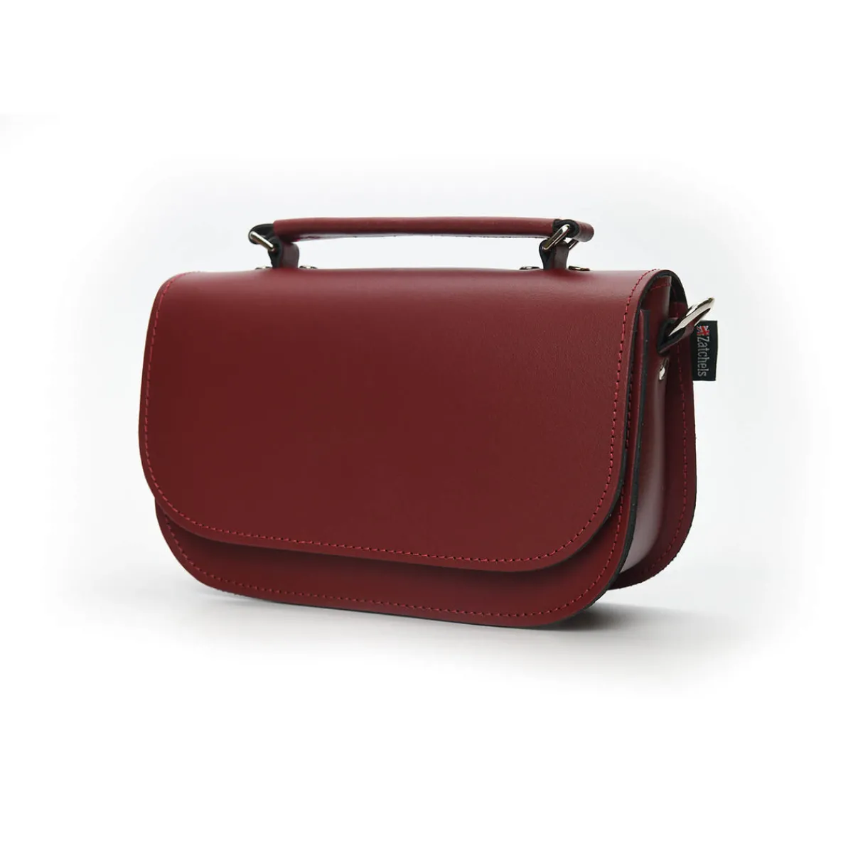 Zatchels Aura Handmade Leather Bag - Oxblood Red>Women Small Satchels|The Aura