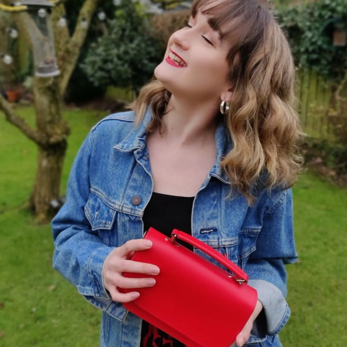 Zatchels Aura Handmade Leather Bag - Pillar Box Red><noscript><img width=
