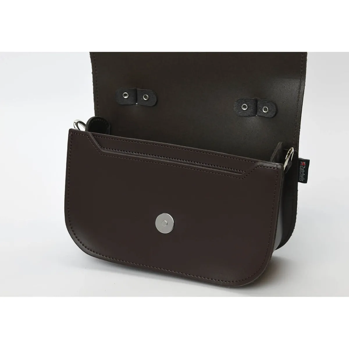 Zatchels Aura Handmade Leather Bag - Dark Brown><noscript><img width=