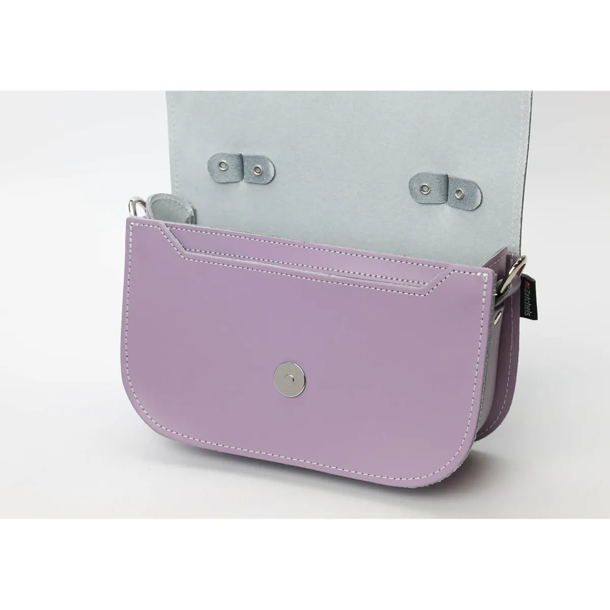 Zatchels Aura Handmade Leather Bag - Pastel Violet><noscript><img width=