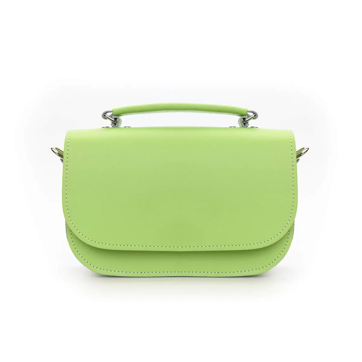 Zatchels Aura Handmade Leather Bag - Grass Green>Women Small Satchels|The Aura