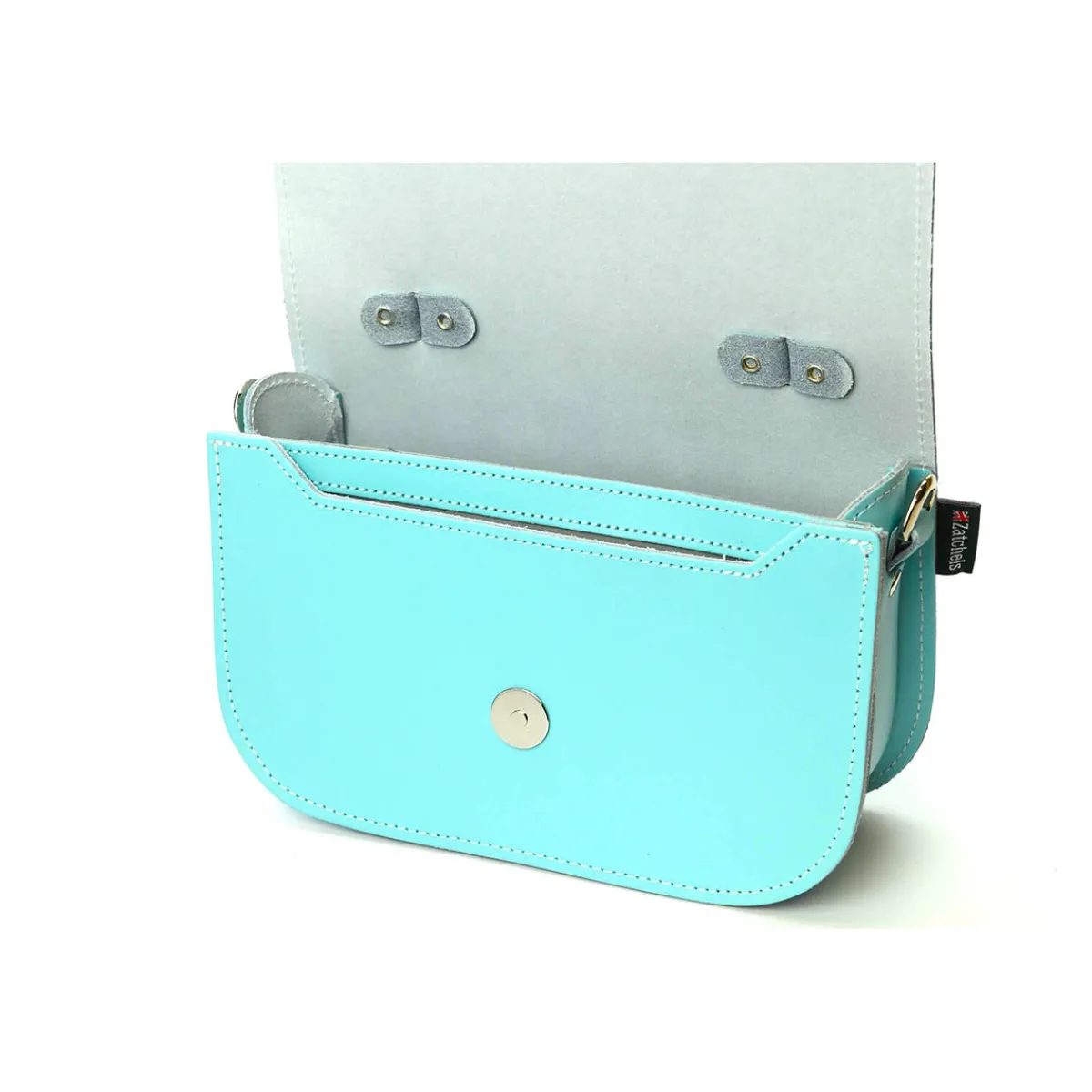 Zatchels Aura Handmade Leather Bag - Limpet - Shell Blue><noscript><img width=