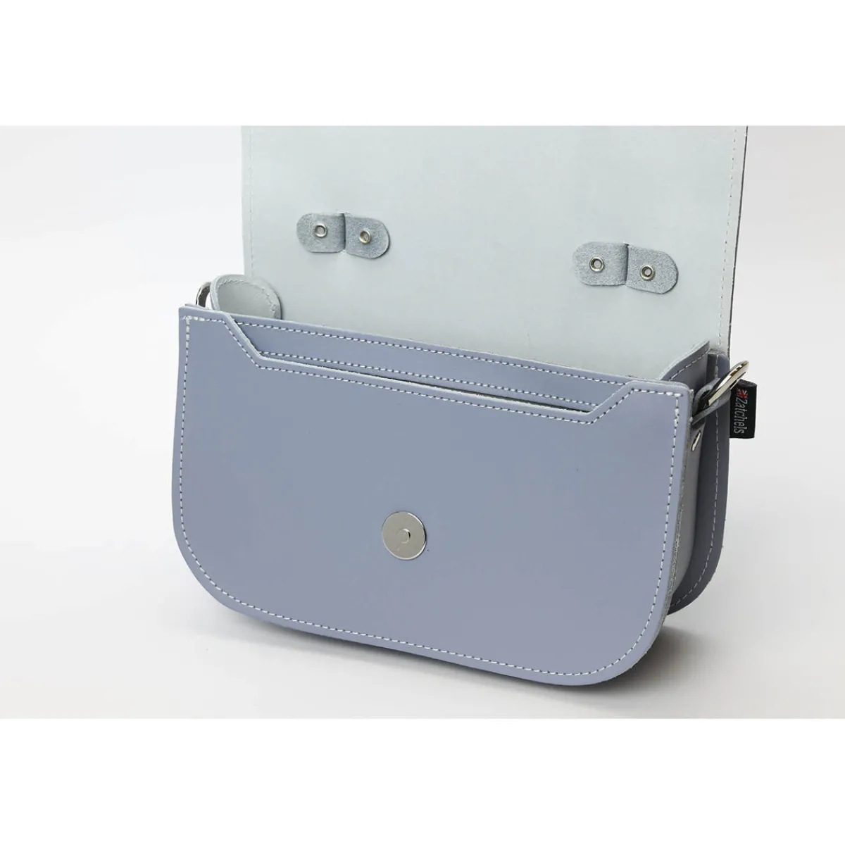 Zatchels Aura Handmade Leather Bag - Lilac Grey><noscript><img width=