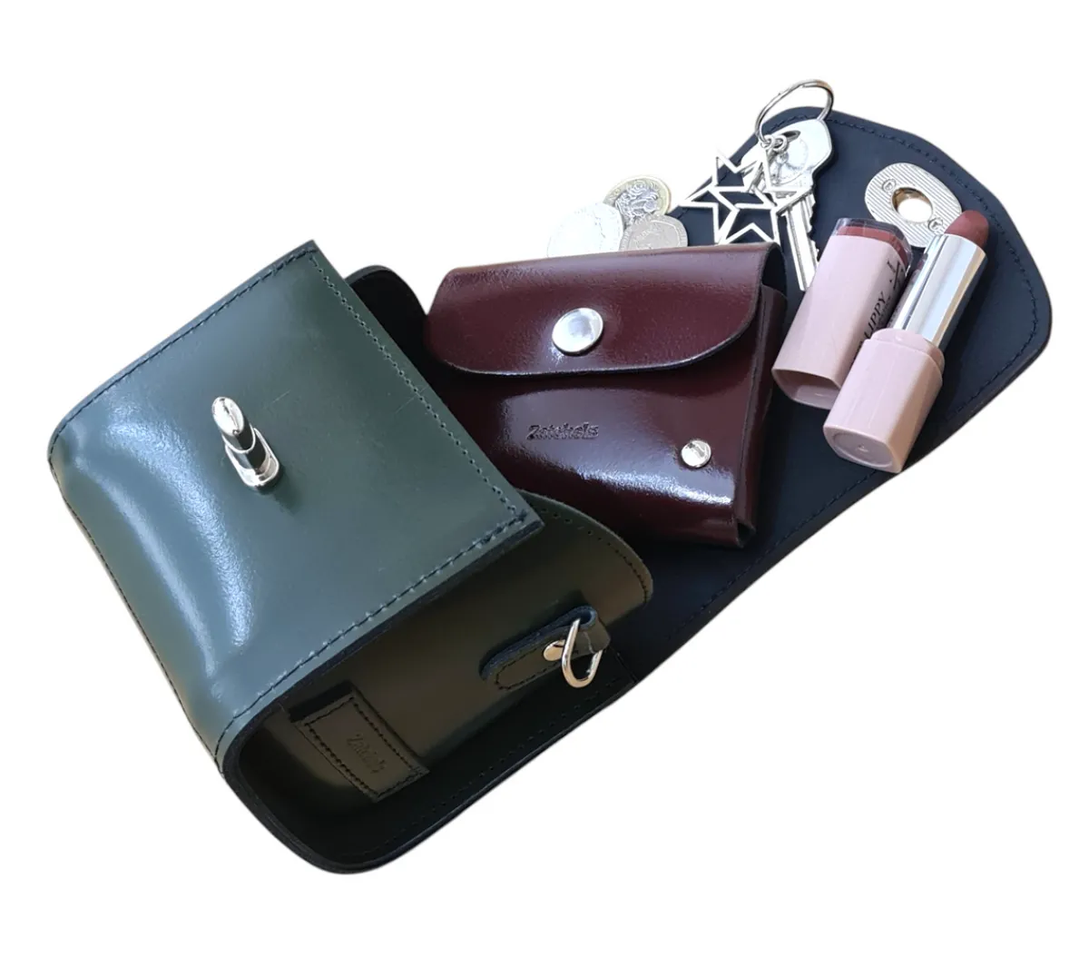 Zatchels Bauble Handmade High Shine Leather Handbag - Marsala Red><noscript><img width=