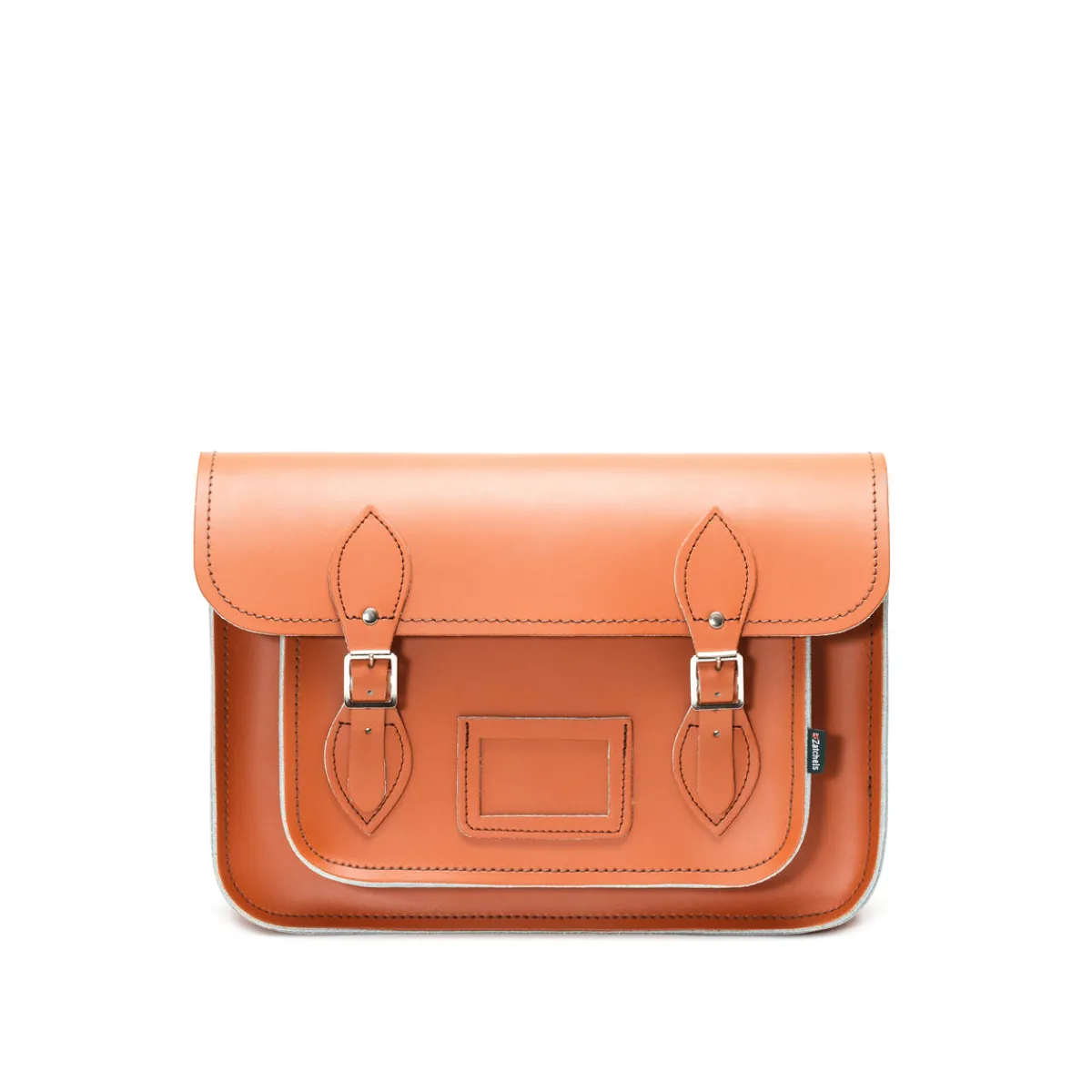 Zatchels Burnt Orange Leather Satchel - 13'' with Magnets - In Stock & Ready to Ship>Women Classic Satchels