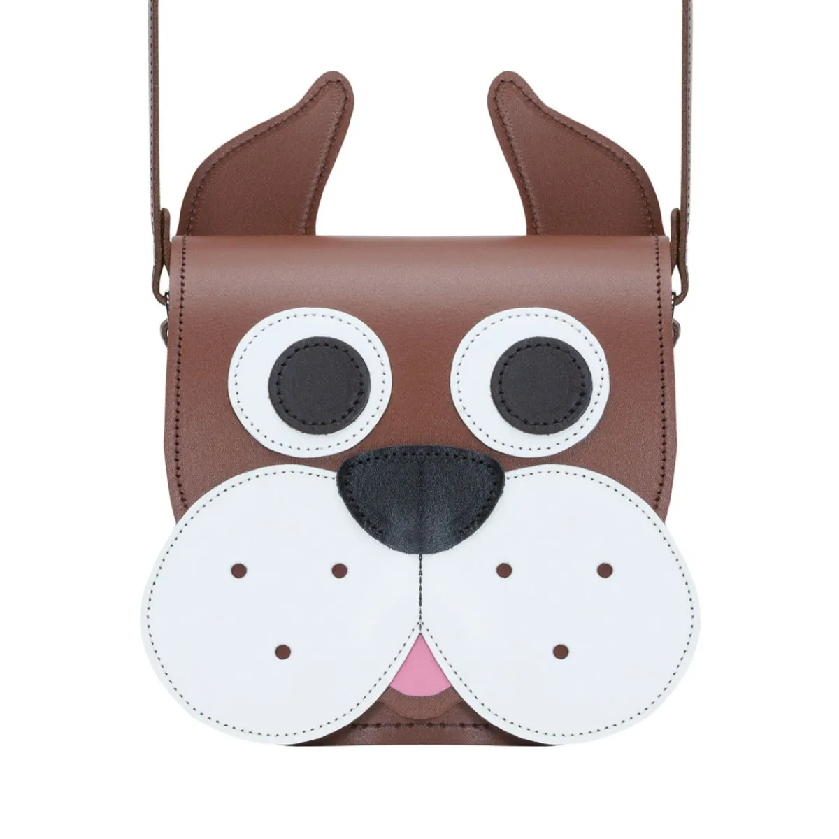 Zatchels Buster Dog Handmade Leather Bag>Women Barrel Bags