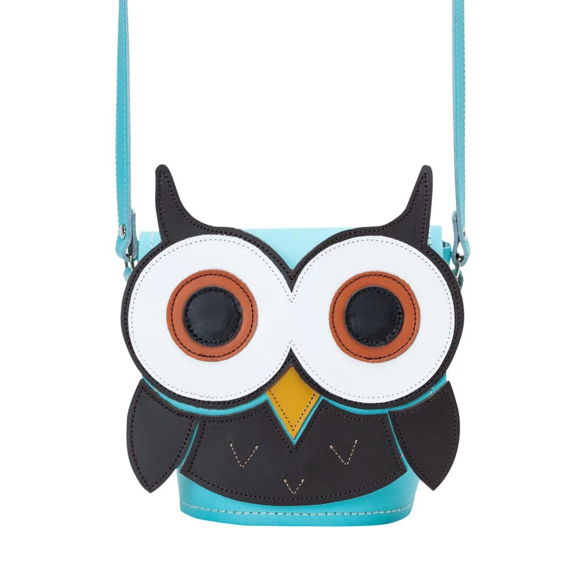 Zatchels Farley Owl Handmade Leather Bag>Women Barrel Bags