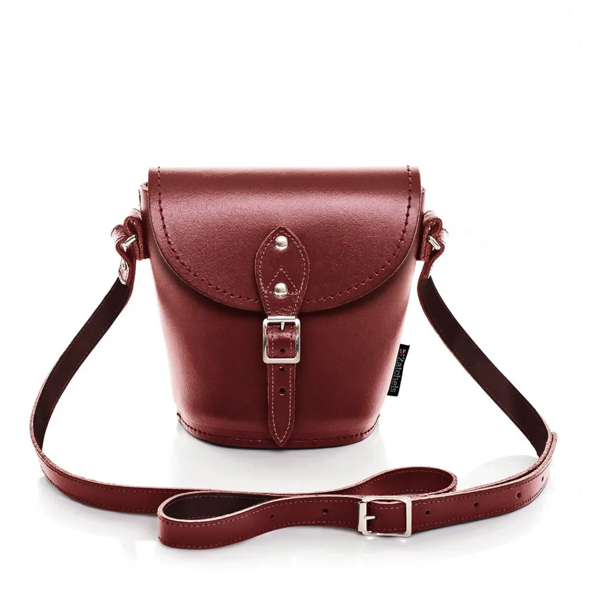 Zatchels Handmade Leather Barrel Bag - Oxblood>Women Barrel Bags
