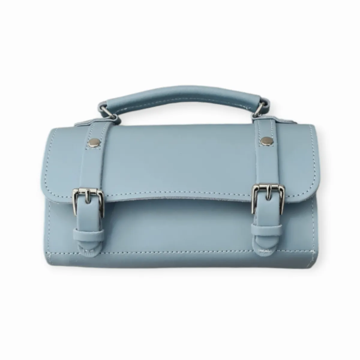 Zatchels Handmade Leather Bowler Bag - Sea Green>Women Bowler Bags