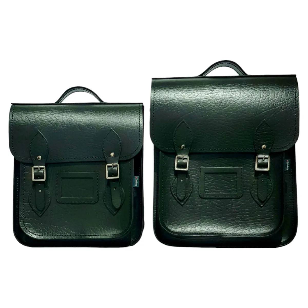 Zatchels Handmade Leather City Backpack - Executive - British Racing Green><noscript><img width=