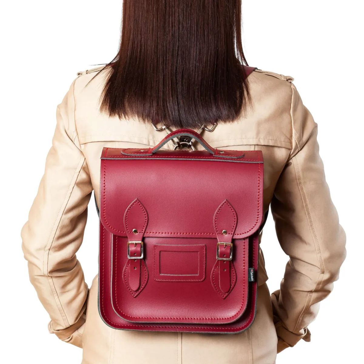 Zatchels Handmade Leather City Backpack - Oxblood><noscript><img width=