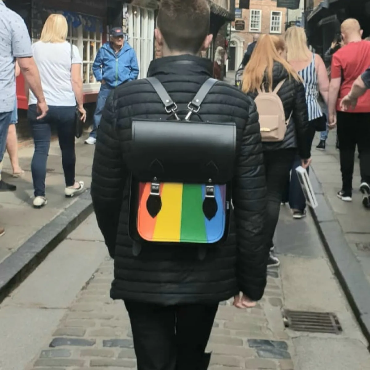 Zatchels Handmade Leather City Backpack - Pride><noscript><img width=