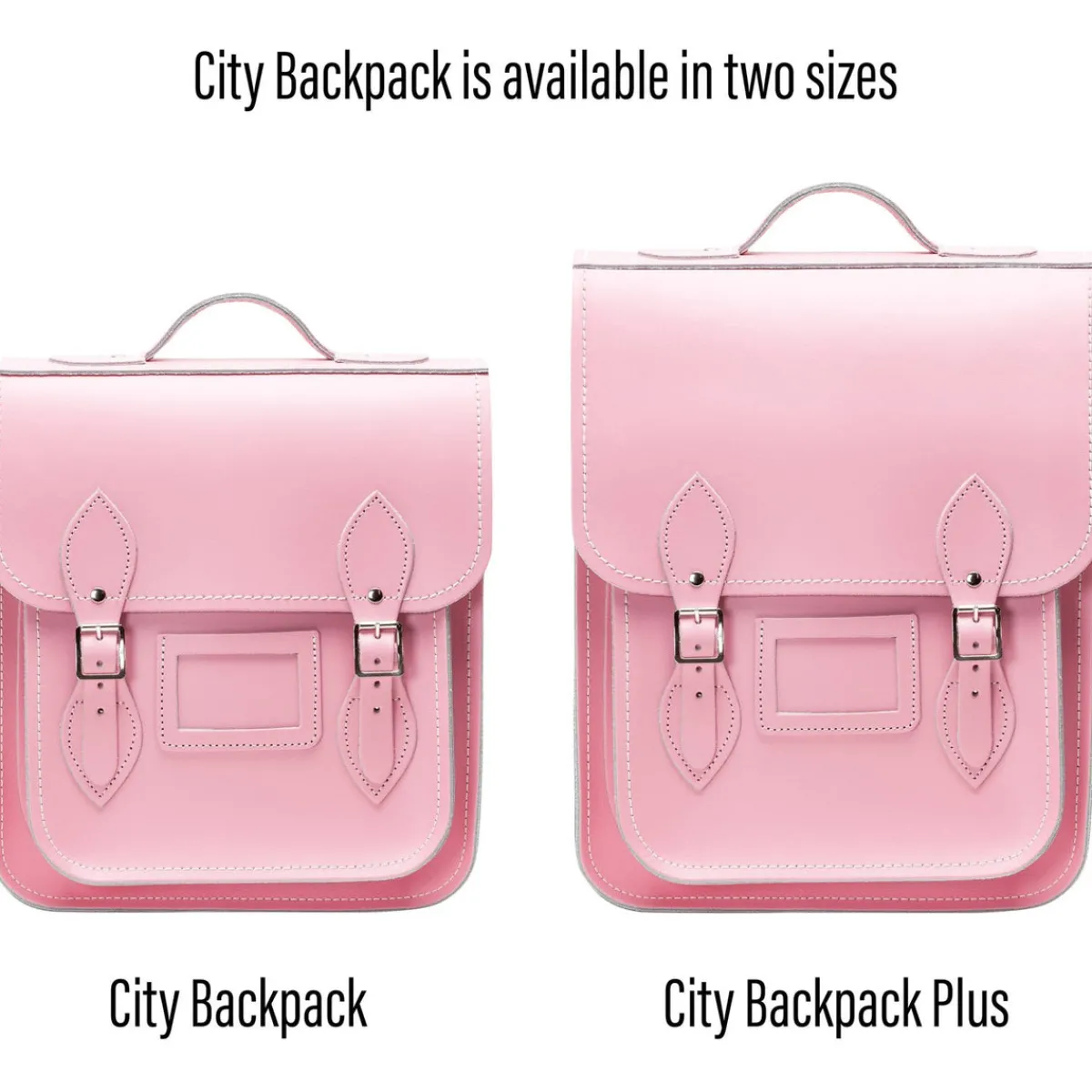 Zatchels Handmade Leather City Backpack - Pastel Pink><noscript><img width=