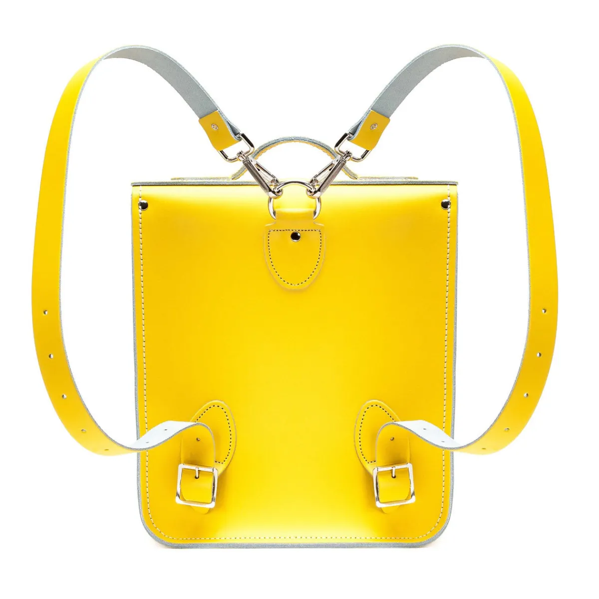 Zatchels Handmade Leather City Backpack - Pastel Daffodil Yellow><noscript><img width=