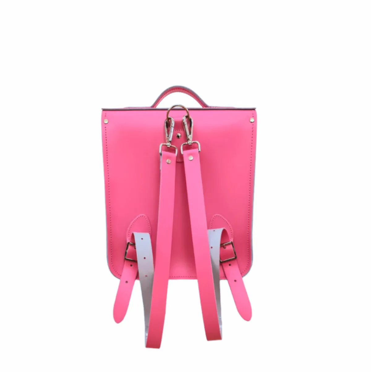 Zatchels Handmade Leather City Backpack - Hot Fuchsia><noscript><img width=