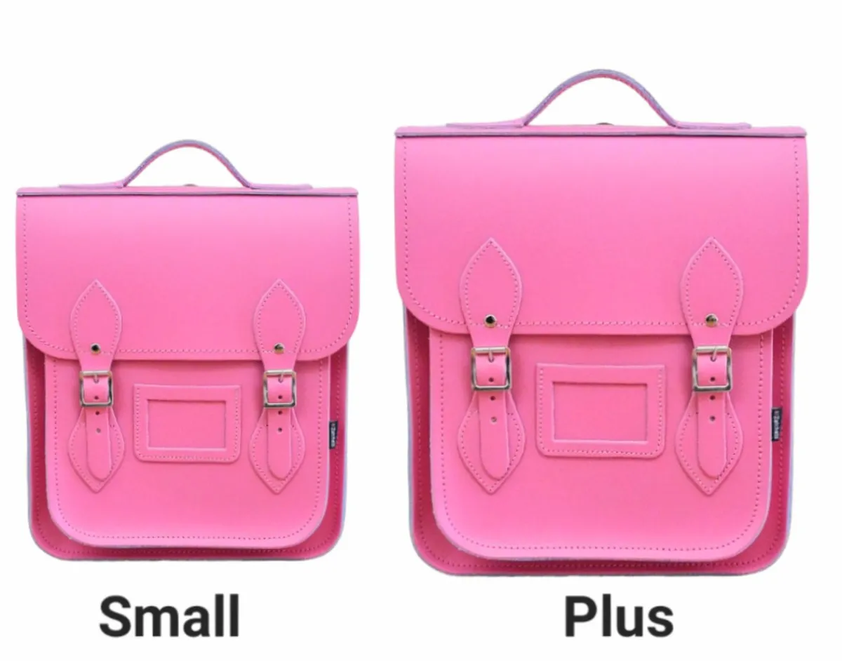 Zatchels Handmade Leather City Backpack - Hot Fuchsia><noscript><img width=