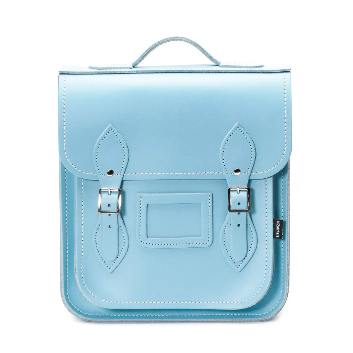 Zatchels Handmade Leather City Backpack - Pastel Baby Blue>Women Backpacks
