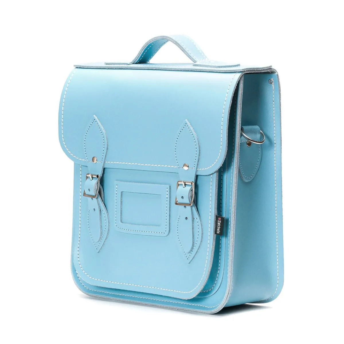Zatchels Handmade Leather City Backpack - Pastel Baby Blue>Women Backpacks