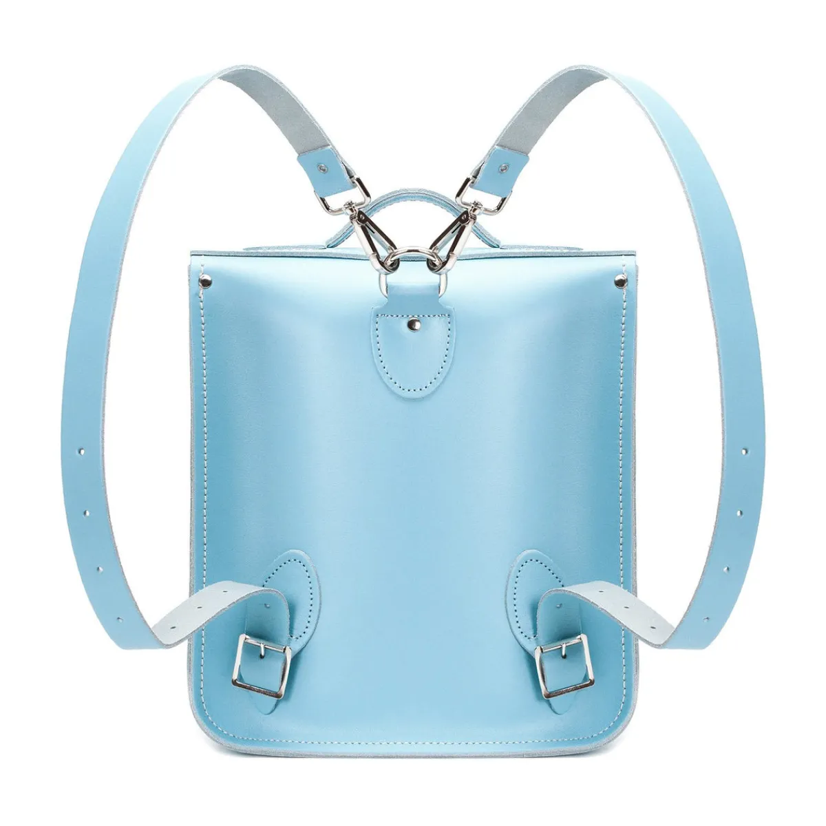 Zatchels Handmade Leather City Backpack - Pastel Baby Blue><noscript><img width=