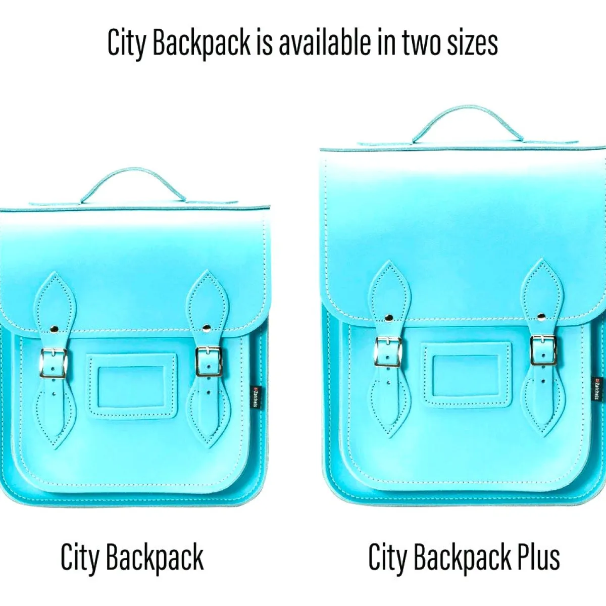 Zatchels Handmade Leather City Backpack - Limpet -Shell Blue><noscript><img width=