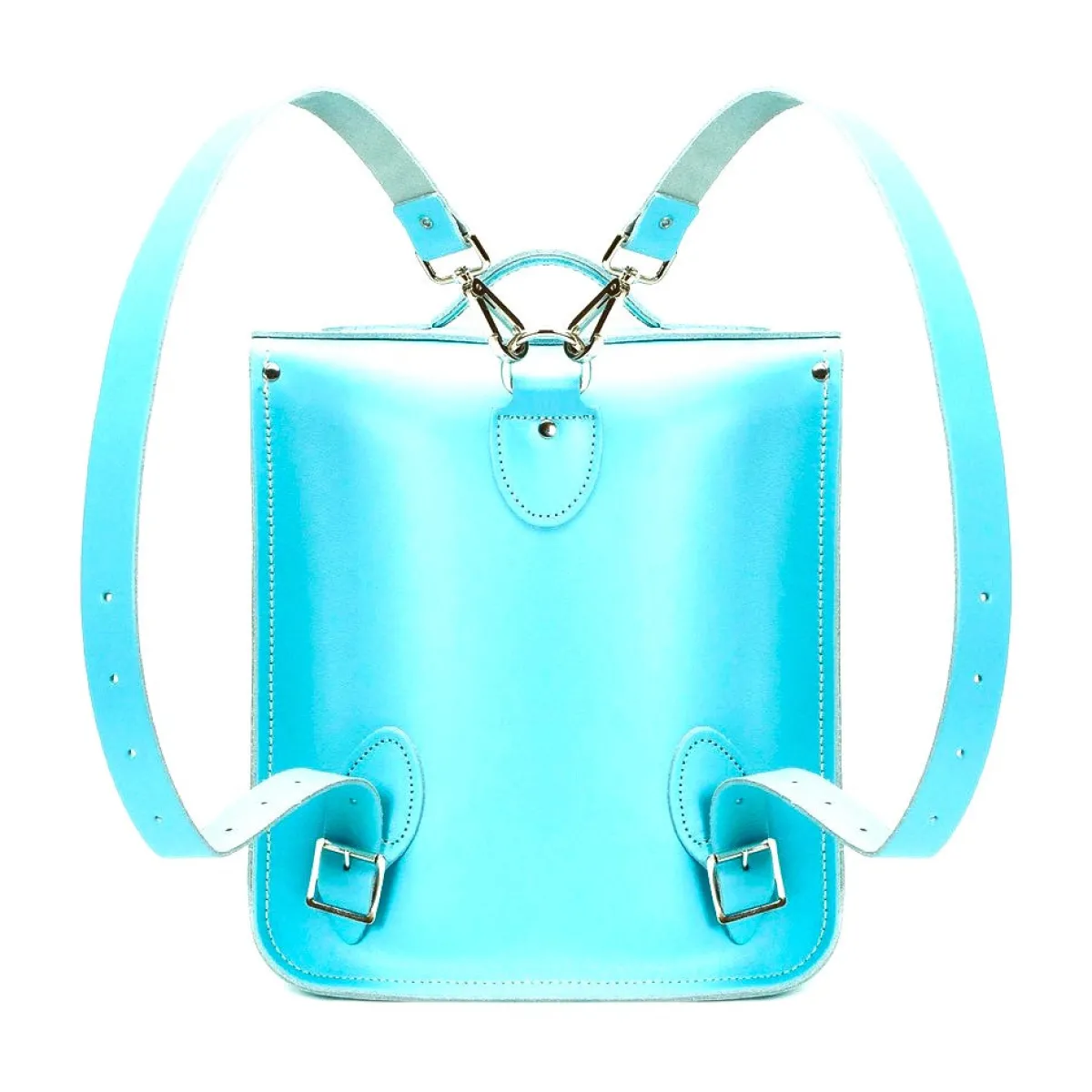 Zatchels Handmade Leather City Backpack - Limpet -Shell Blue><noscript><img width=