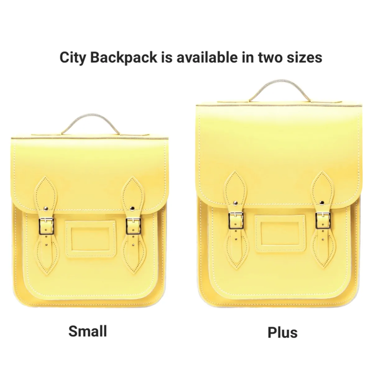 Zatchels Handmade Leather City Backpack - Primrose Yellow><noscript><img width=