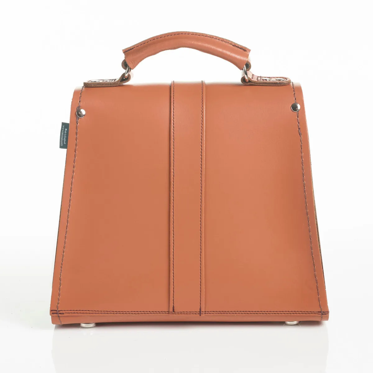 Zatchels Handmade Leather Cross Body Bag - Burnt Orange><noscript><img width=