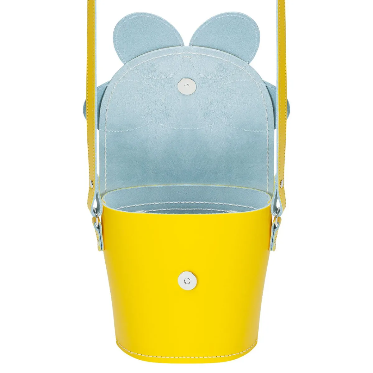 Zatchels Handmade Leather Daisy Barrel Bag - Pastel Yellow><noscript><img width=