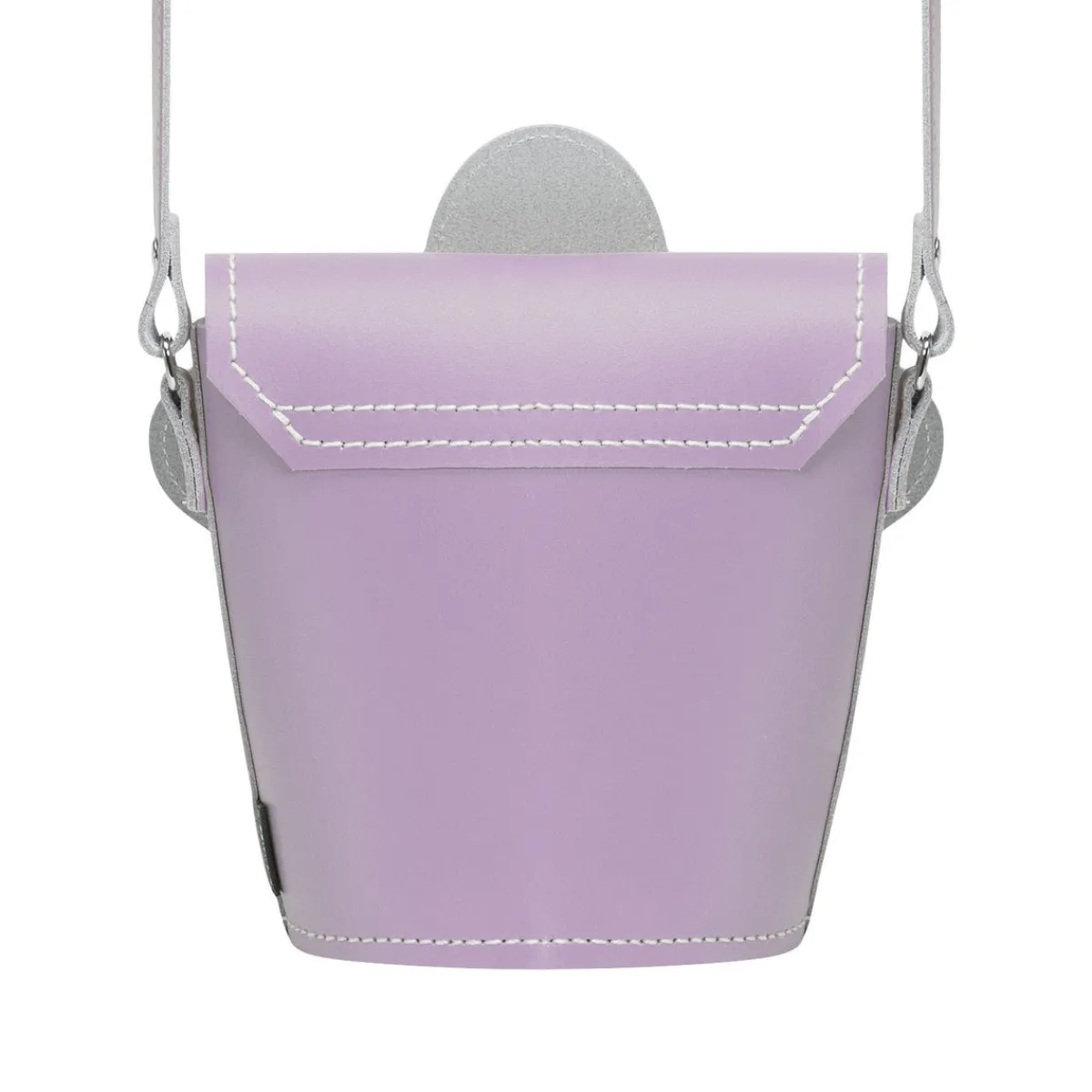 Zatchels Handmade Leather Daisy Barrel Bag - Pastel Violet><noscript><img width=