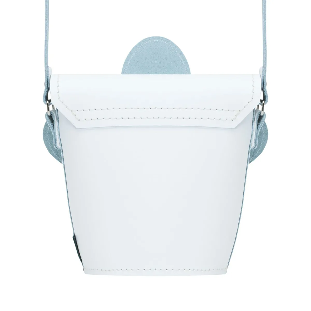 Zatchels Handmade Leather Daisy Barrel Bag - White><noscript><img width=