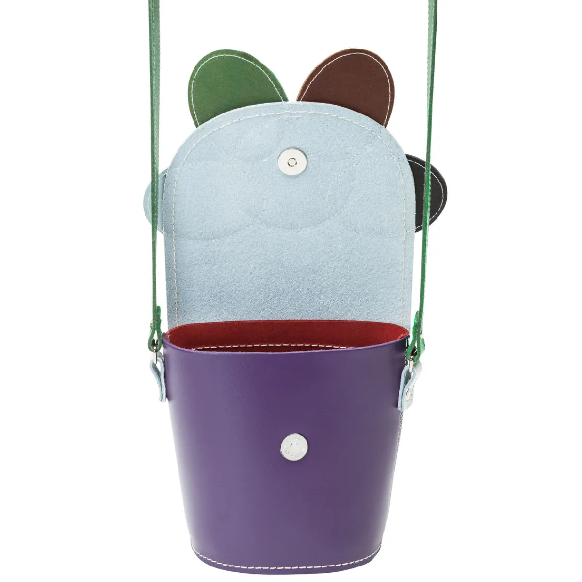Zatchels Handmade Leather Daisy Barrel Bag - Classic Kaleidoscope><noscript><img width=