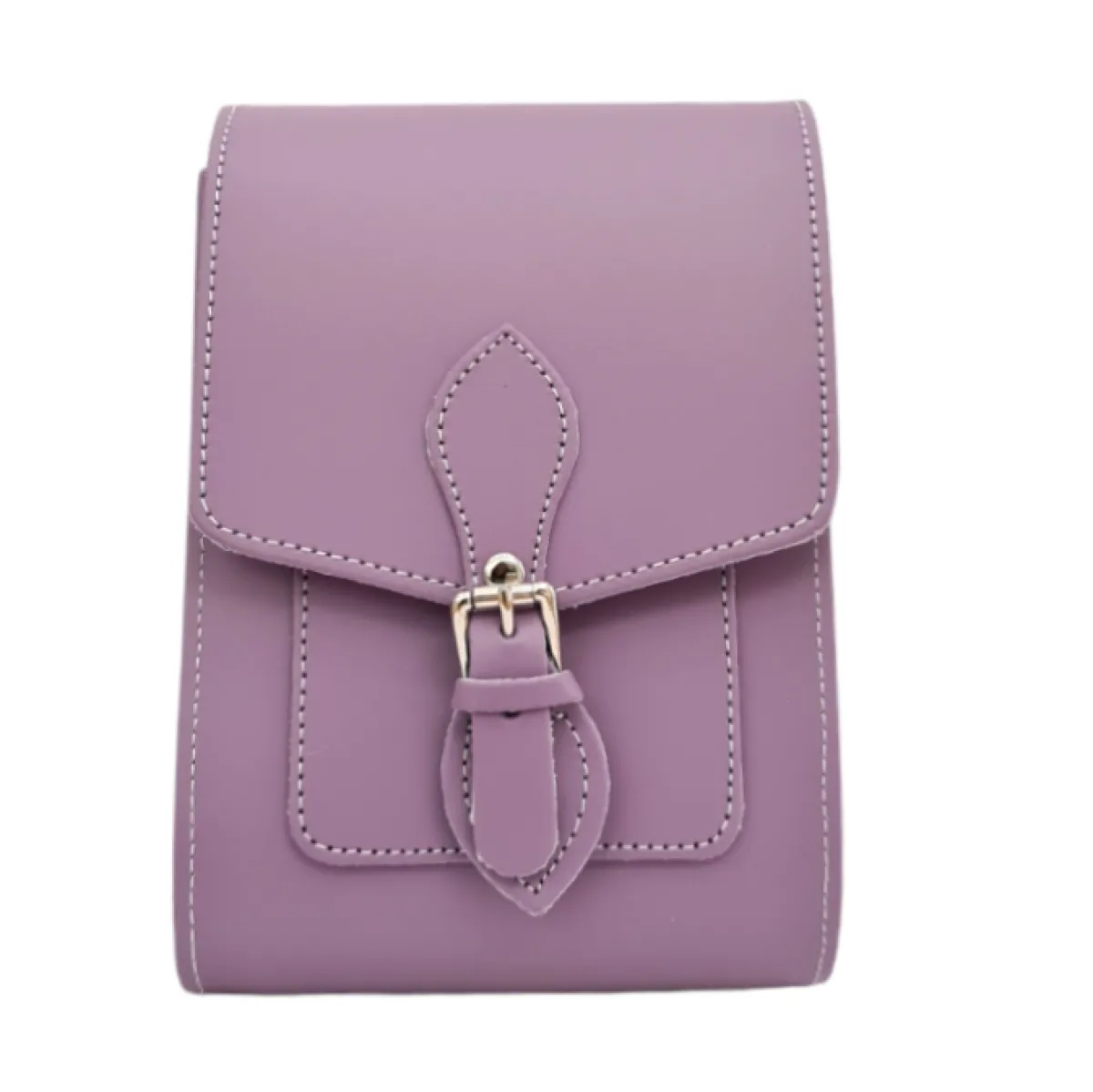Zatchels Handmade Leather Festival Phone Bag - Pastel Violet>Women Phone Bags
