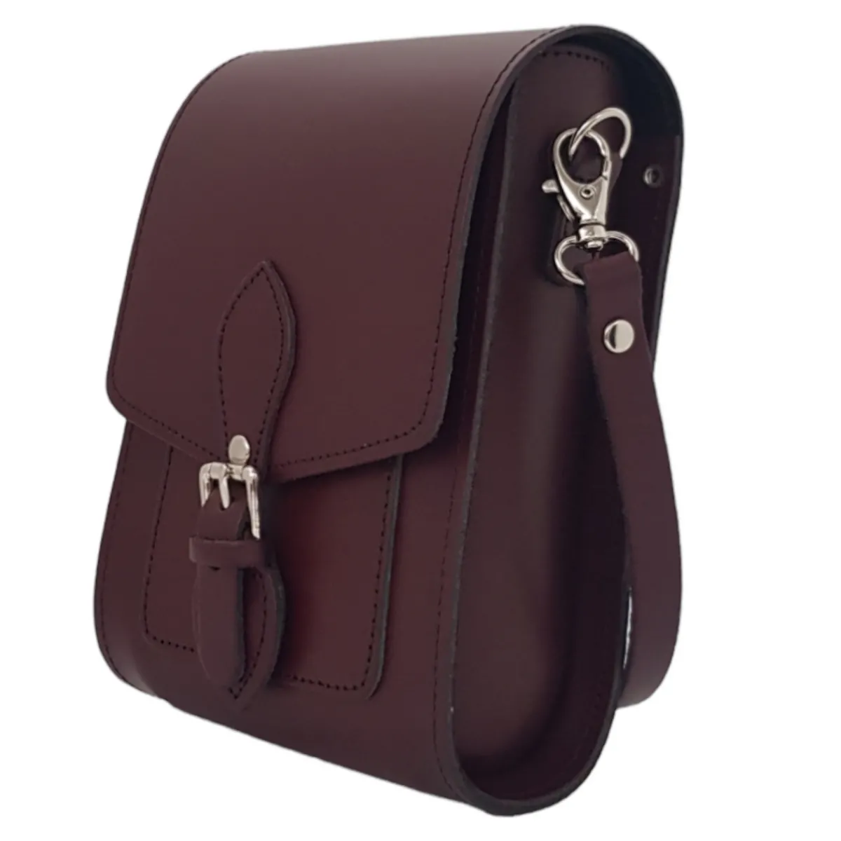Zatchels Handmade Leather Festival Phone Bag - Marsala Red>Women Phone Bags