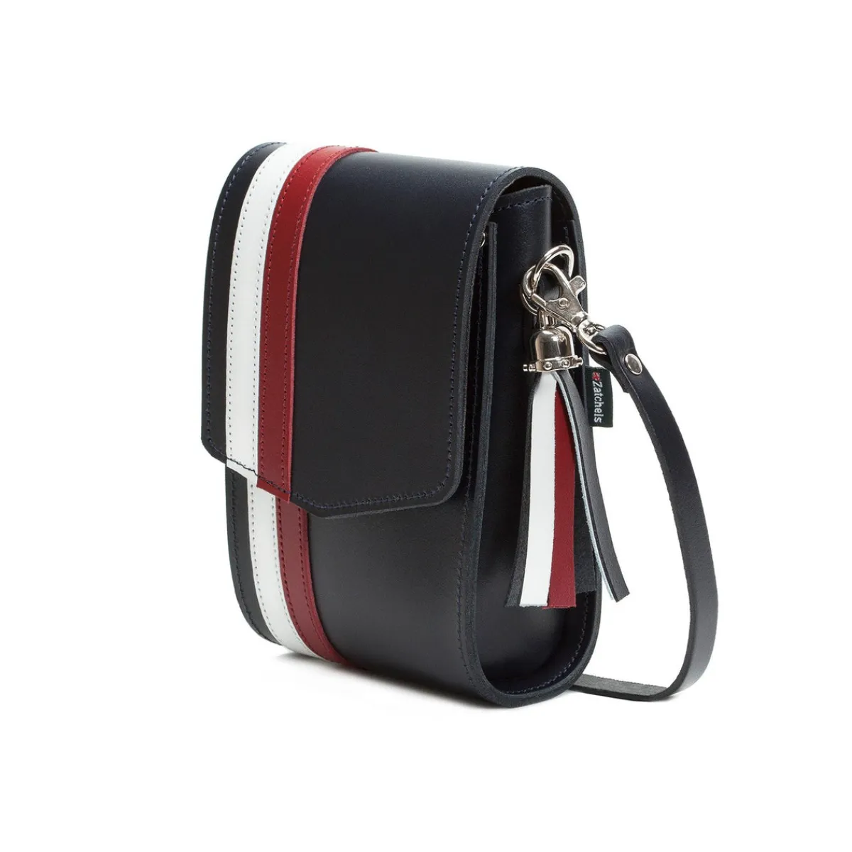 Zatchels Handmade Leather Festival Phone Bag - British Edit>Women Phone Bags