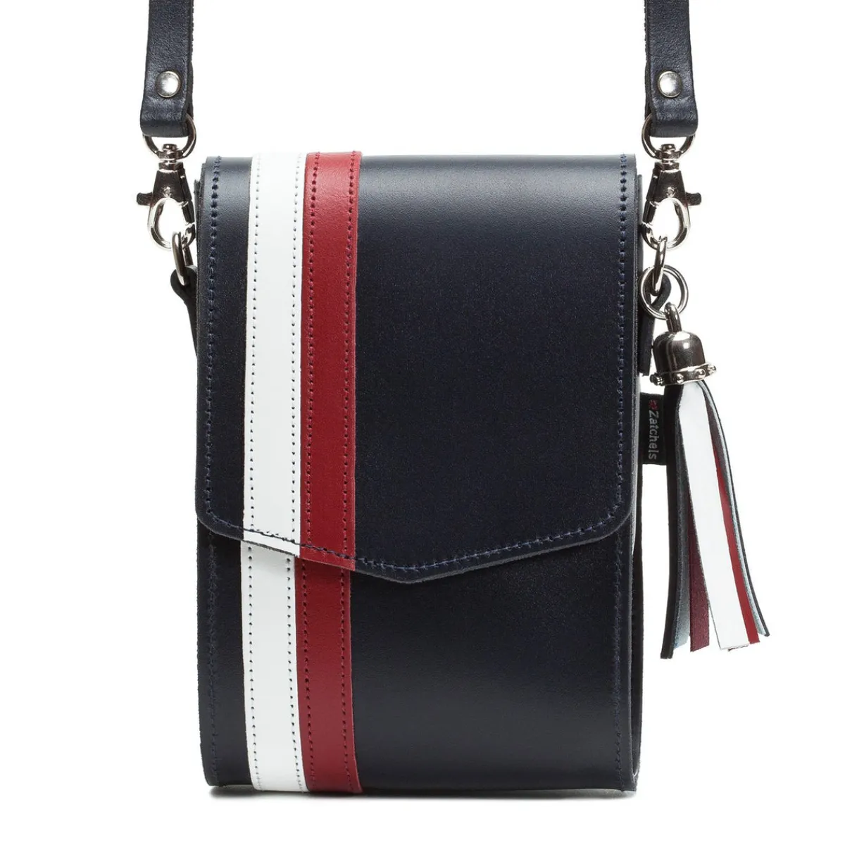 Zatchels Handmade Leather Festival Phone Bag - British Edit><noscript><img width=