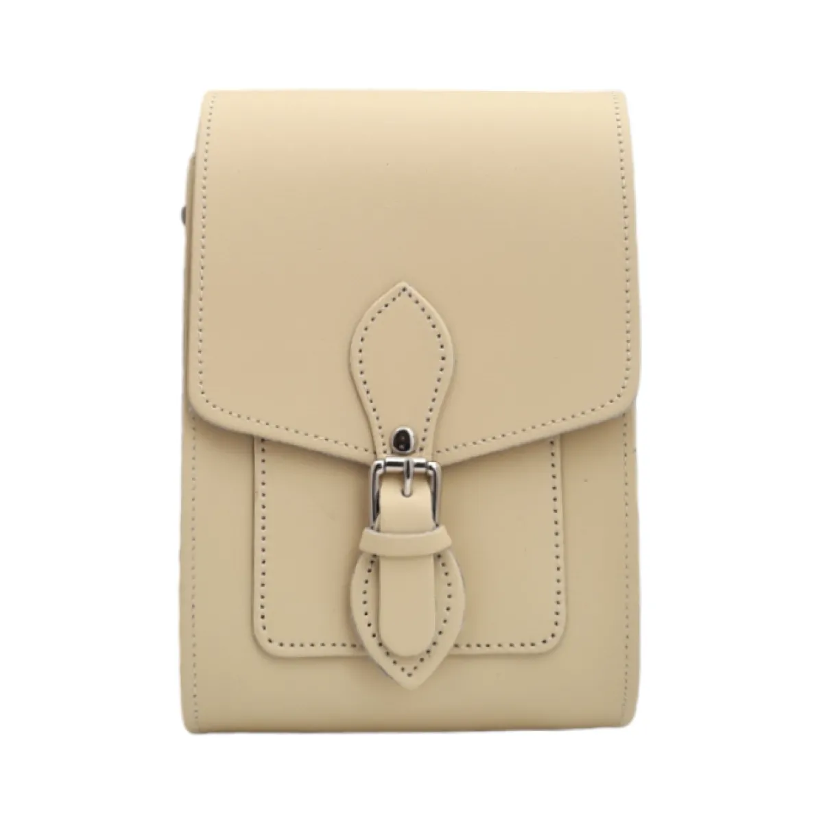 Zatchels Handmade Leather Festival Phone Bag - Cream>Women Phone Bags