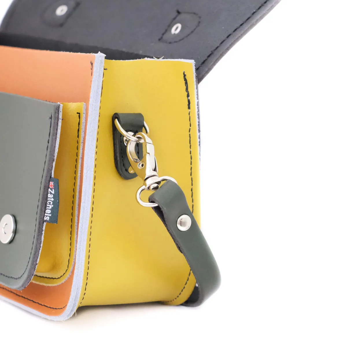 Zatchels Handmade Leather Micro Satchel - Autumnal Kaleidoscope><noscript><img width=