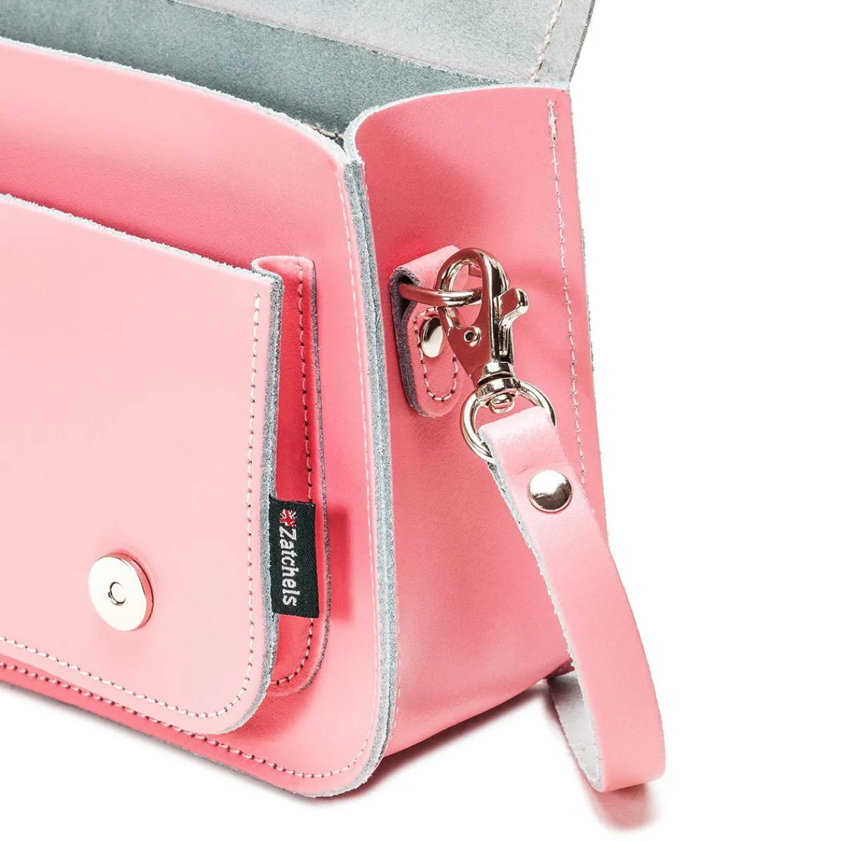 Zatchels Handmade Leather Micro Satchel Plus - Pastel Pink - In Stock & Ready to Ship>Women Small Satchels|Micro Satchels