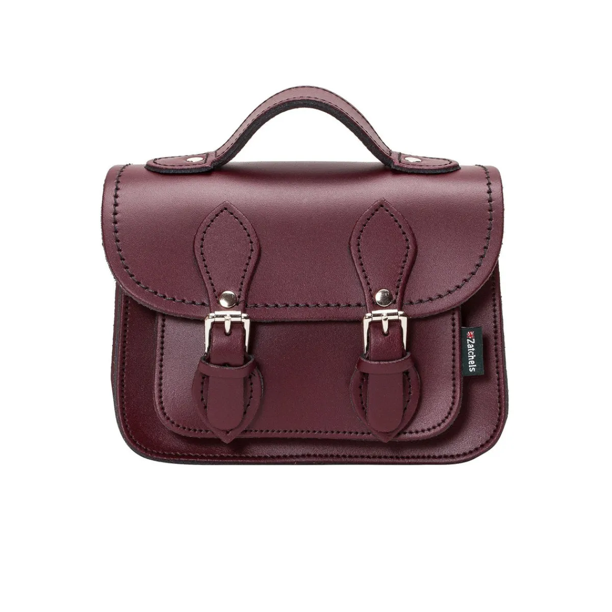 Zatchels Handmade Leather Micro Satchel - Marsala Red>Women Small Satchels|Micro Satchels