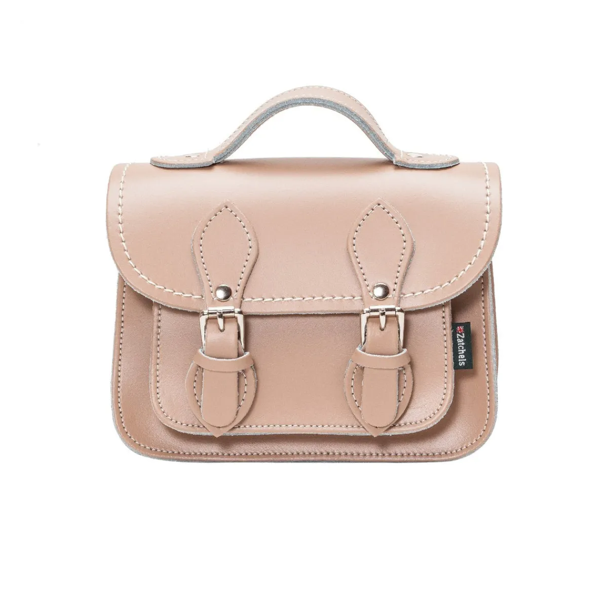 Zatchels Handmade Leather Micro Satchel - Iced Coffee>Women Small Satchels|Micro Satchels