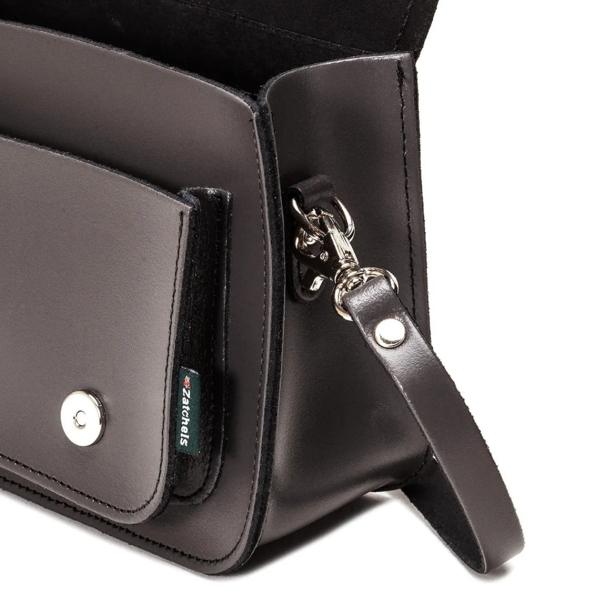 Zatchels Handmade Leather Micro Satchel - Graphite><noscript><img width=