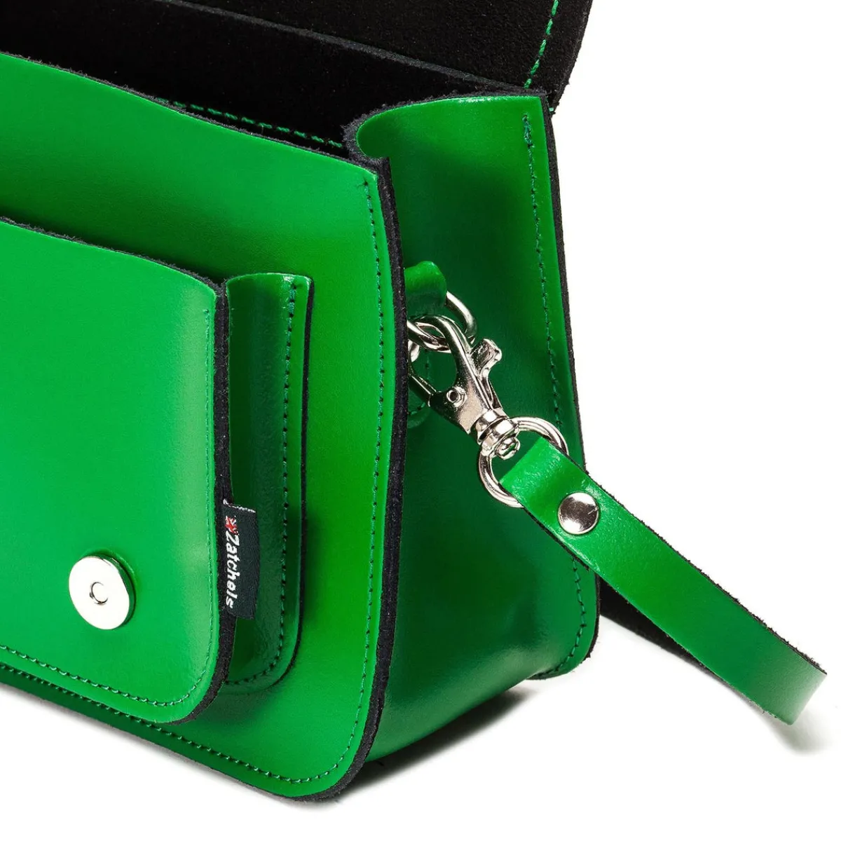 Zatchels Handmade Leather Micro Satchel - Green><noscript><img width=