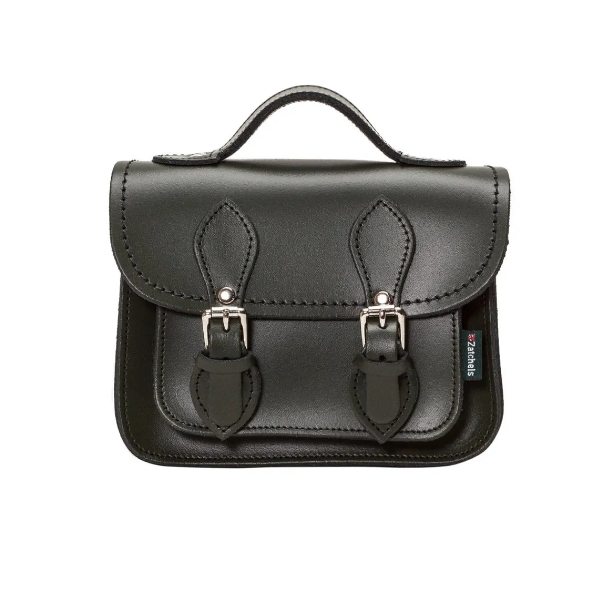Zatchels Handmade Leather Micro Satchel - Ivy Green>Women Small Satchels|Micro Satchels