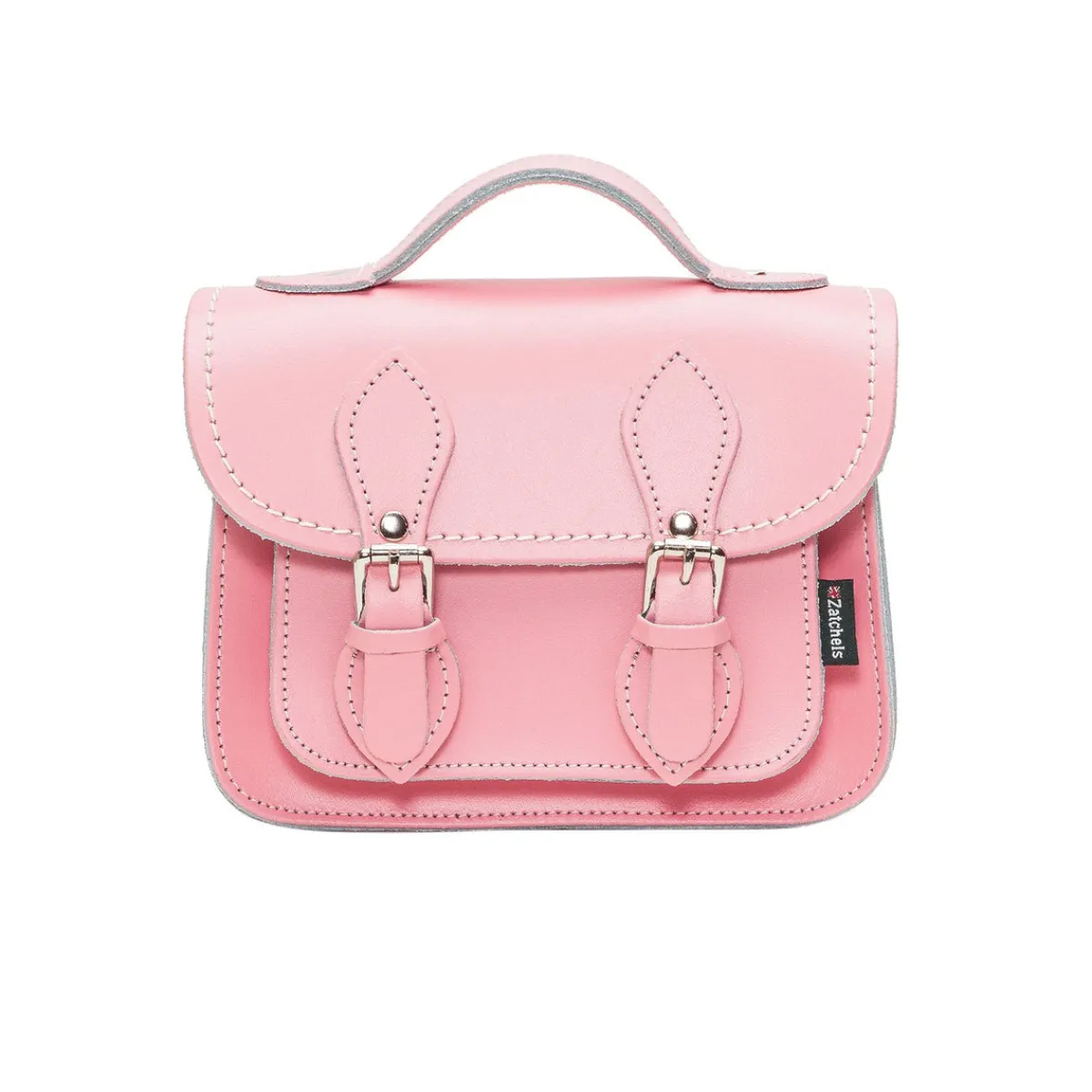 Zatchels Handmade Leather Micro Satchel - Pastel Pink>Women Small Satchels|Micro Satchels