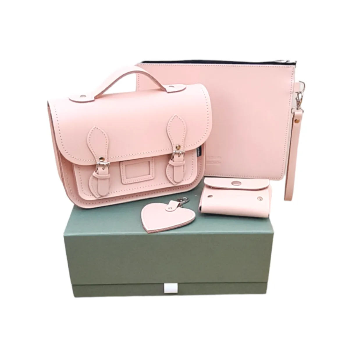 Zatchels Handmade Leather Midi Collection Gift Set - Cherry Blossom>Women Small Satchels