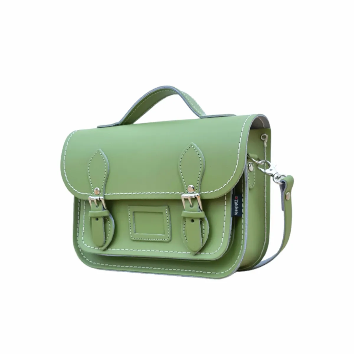 Zatchels Handmade Leather Midi Collection Gift Set - Sage - Green><noscript><img width=