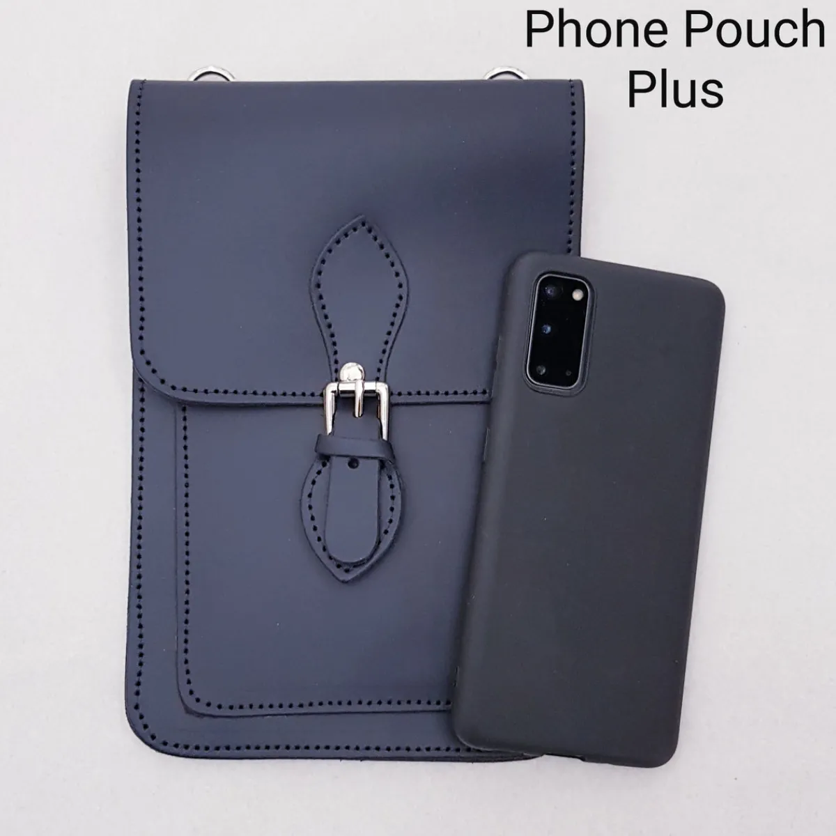 Zatchels Handmade Leather Mobile Phone Pouch Plus - Purple><noscript><img width=