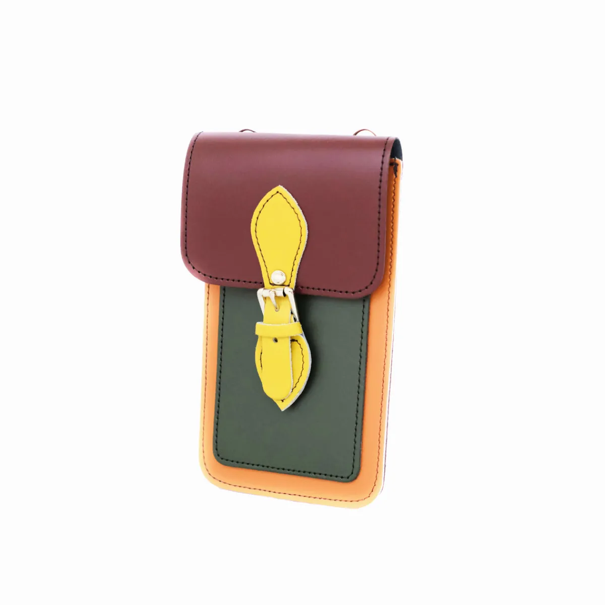Zatchels Handmade Leather Mobile Phone Pouch Plus - Autumnal Kaleidoscope><noscript><img width=